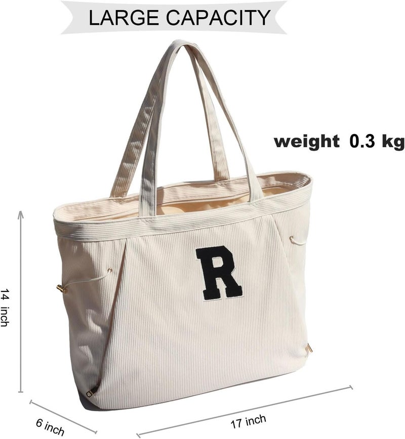 ESVAN Corduroy Yoga Tote Bag Gifts for Women Drawstring Yoga Mat Bag for Office Workout Travel Carryall Pilates Gym - Image 3